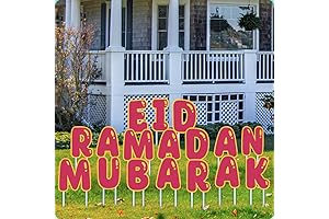 HAPPY JOURNEY Ramadan Mubarak Yard Sign Letters with Stakes