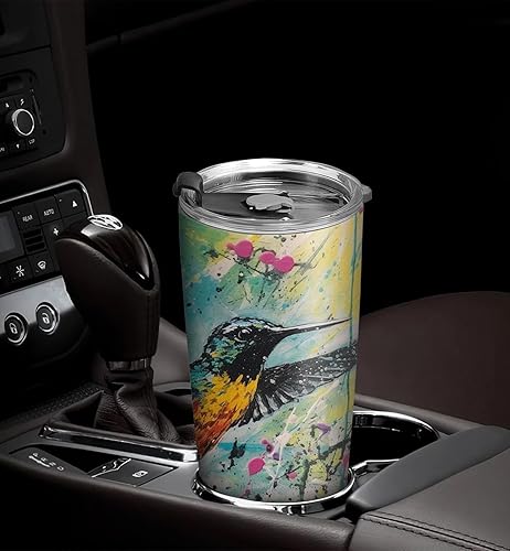 Miniatura 5 de Regalos de colibrí de 20 onzas para los amantes del colibrí, regalos de café para los amantes del café, fresco, divertido, lindo vaso de café de