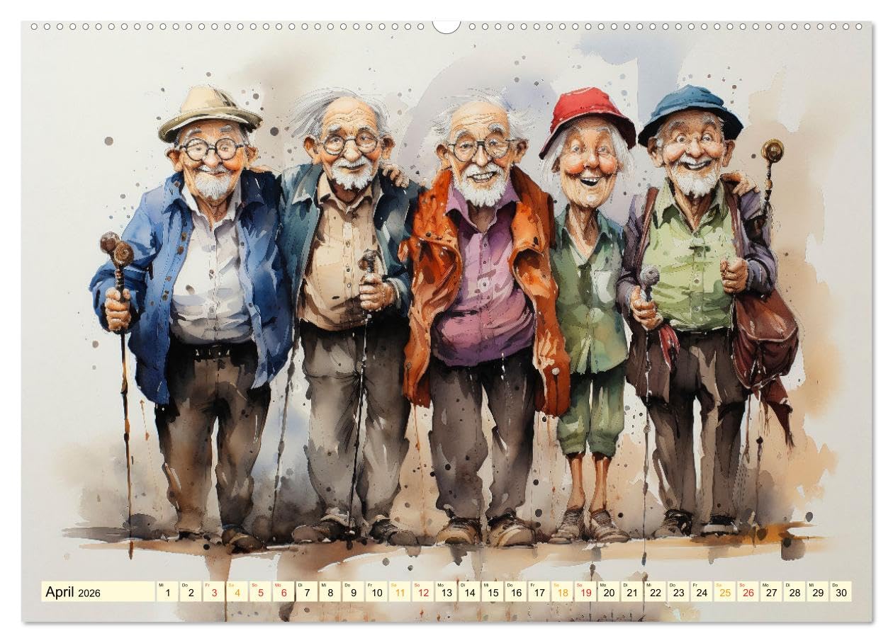 Lustiges Rentner Leben (hochwertiger Premium Wandkalender 2026 DIN A2 quer), Kunstdruck in Hochglanz: Lustiges Rentner Leben - oder unbeschwerte Ausgelassenheit von Senioren (CALVENDO Spass)