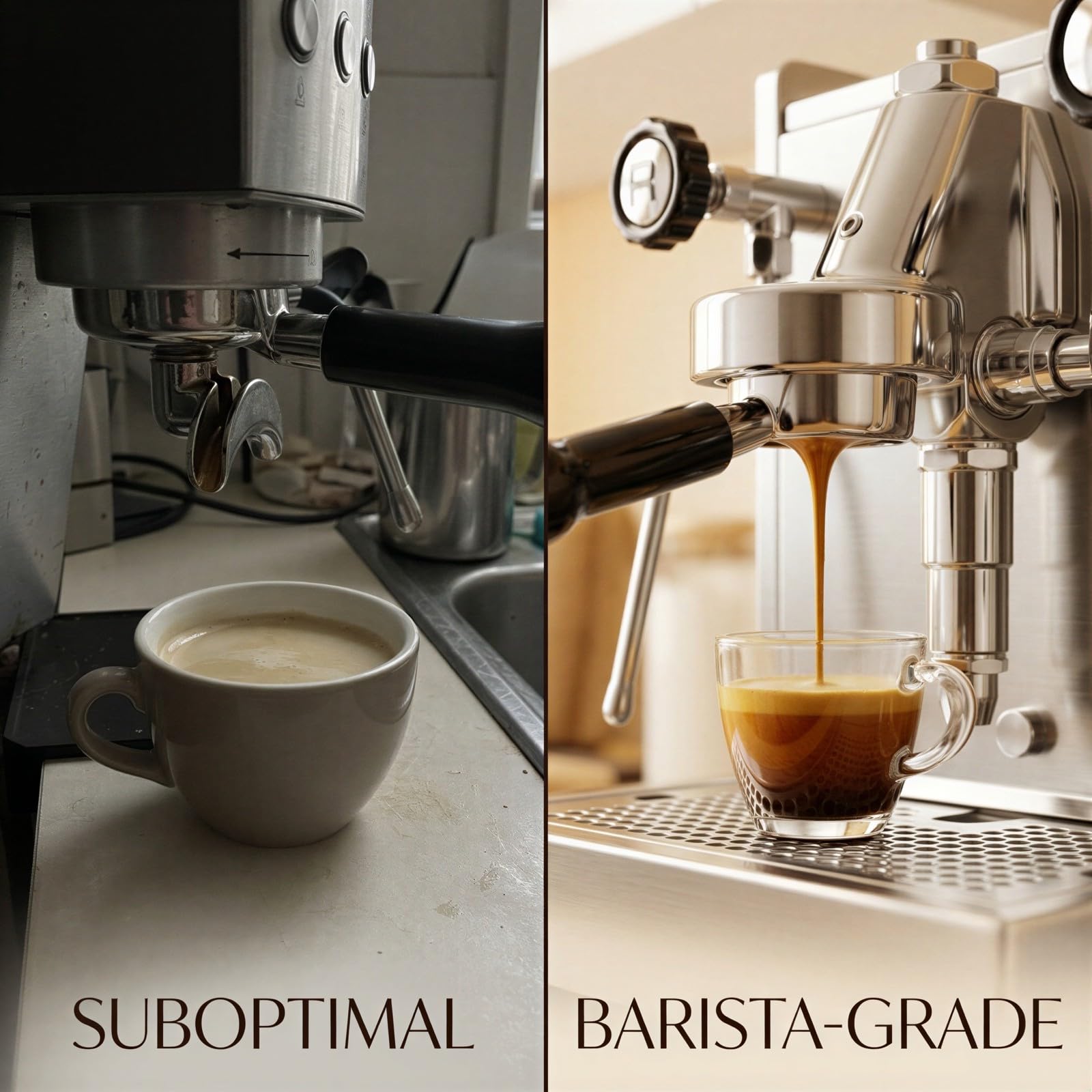Portafiltro sin fondo para máquinas de espresso Breville, mango de acero inoxidable, extracción de precisión, para ajustes de técnica de espresso crema y barista