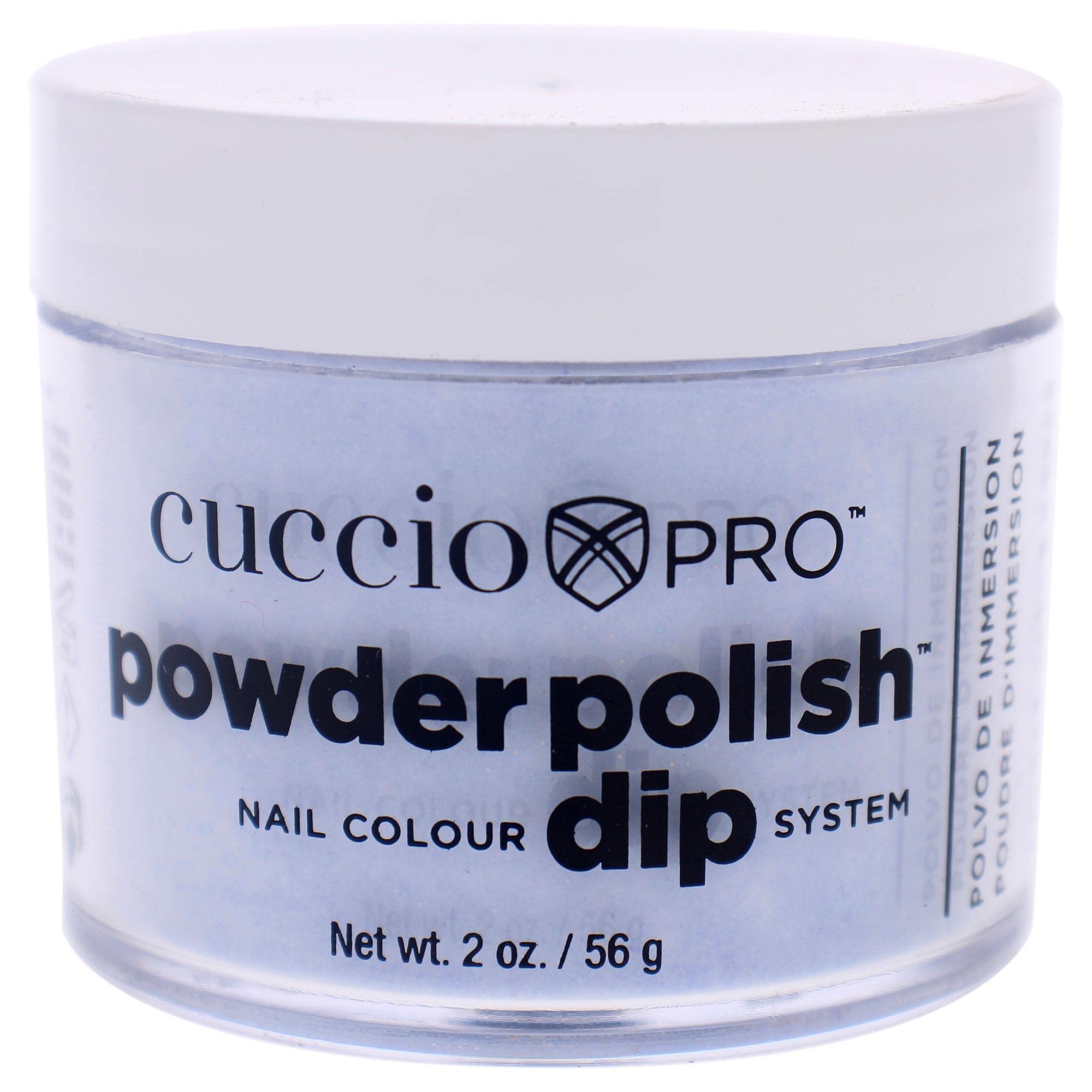 Cuccio Colour Powder Nail Polish - Lacquer For Manicures And Pedicures - Highly Pigmented Powder That Is Finely Milled - Strong, Durable Finish With A Flawless Rich Color - Baby Blue Glitter - 2 Oz