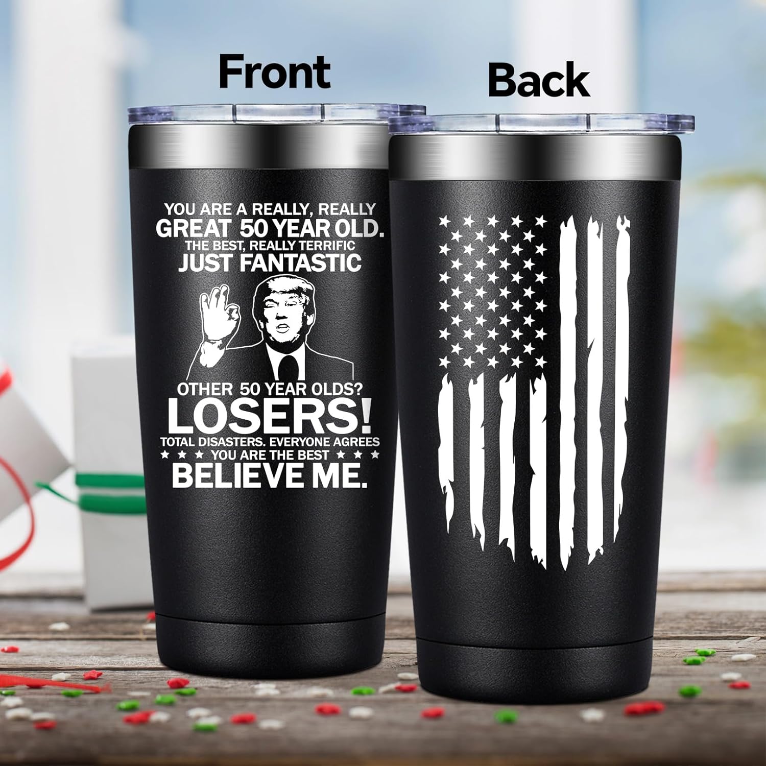 50th Birthday Gifts For Him Men - Great 50 Year Old - Birthday Gift Ideas For Men Turning 50 Year Old 1976-50th Birthdays Decorations - 50th Tumbler - Image 9