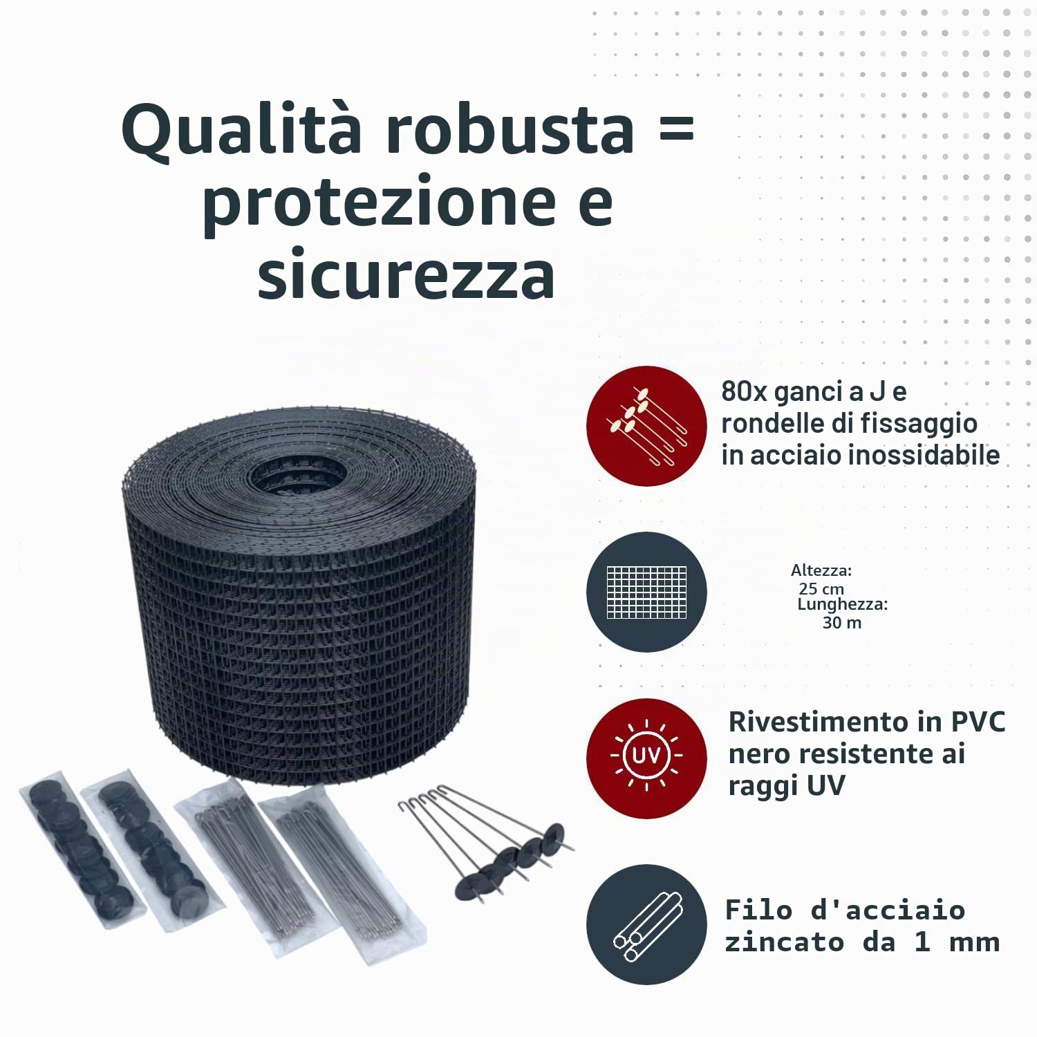 Recinzione di protezione per tetti, impianti solari per la protezione delle piccioni, protegge in modo affidabile da parassiti come martore, piccioni, uccelli e altri piccoli animali