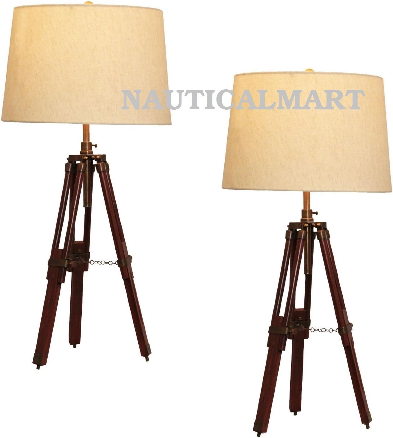 Royal Classical Surveyor Tripod Table lamp Set of 2 by Nauticalmart