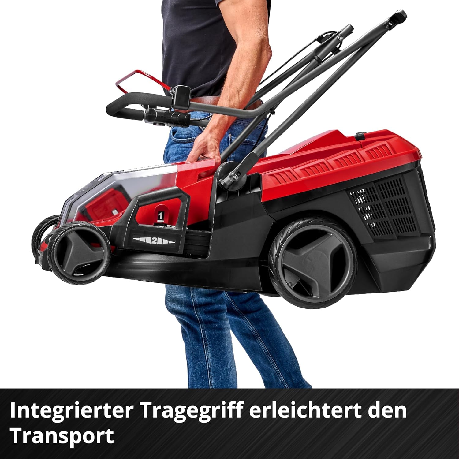Einhell Akku-Rasenmäher GE-cm 36/36 Li Kit Power X-Change (36 V, 36 cm Schnittbreite, bis 400 m², Brushless, 40L Fangkorb, 25-75 mm Schnitthöhe, inkl. 2X 4,0 Ah Akku + 2X Ladegerät)