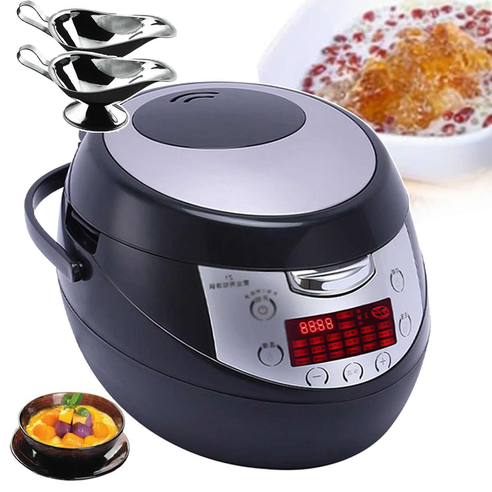 Automatic Pearl Tapioca Cooker Electric Pearl Pot Slow Cooker with Touch Screen Adjustable Temperature And Time Pearl Pot
