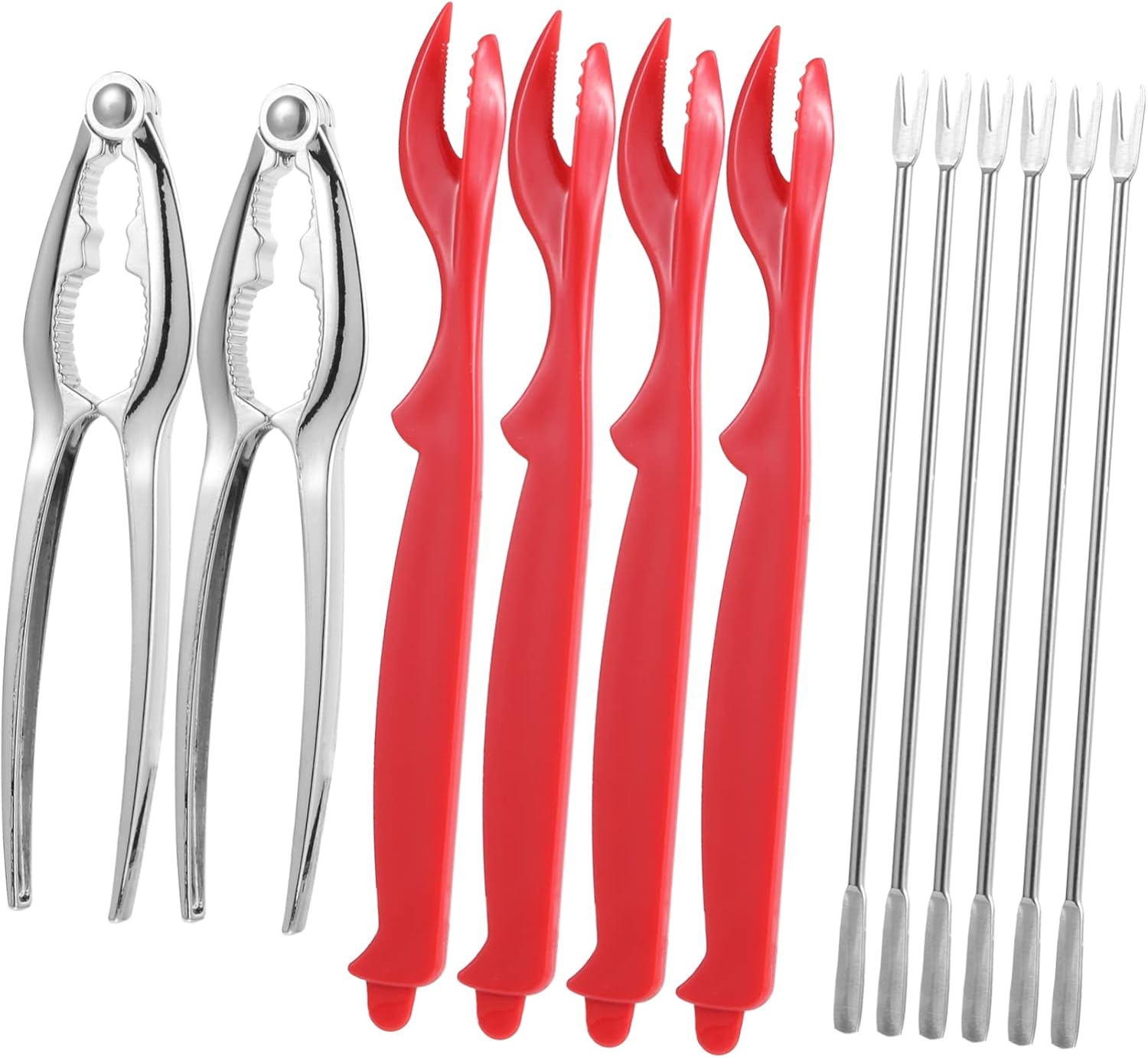 SHOWERORO 12pcs Set Eating Crab Tool Set Seafood Crackers