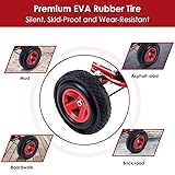 Costzon Go Kart for Kids, 4 Wheel Off-Road Pedal Go Cart w/Adjustable Seat, 2 Safety Brakes, EVA Rubber Tires, Ride-On Toys for Boys Girls, Outdoor Racer Pedal Car (Red, 40