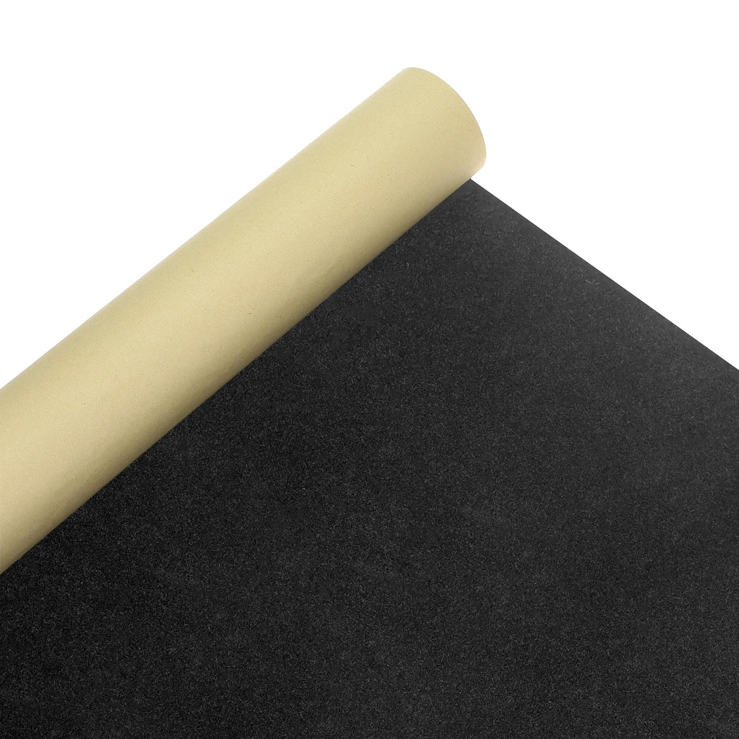 QWORK® Self Adhesive Felt, 42 x 150cm x 1mm Microfibre Fabric, Black Felt Fabric, for Crafts, Protection, and Decor