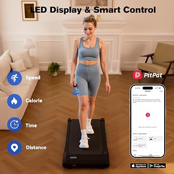 SupeRun Walking Pad with Incline, Under Desk Treadmill, 3 in 1 Portable Treadmills for Home with Remote Control LED Display, 2.5 HP Quiet Mini Treadmill for Office Home Use, 300 Lbs Capacity