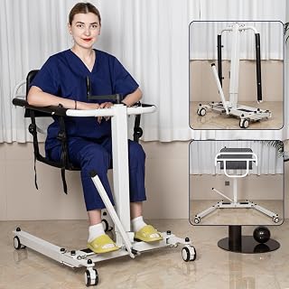 Patient Lift Transfer Chair, Portable Patient Lift for Car Foldable Transfer Lift Chairs for Elderly Transfer Chairs for Disabled, Lift Transfer Chair Height/Width Adjust