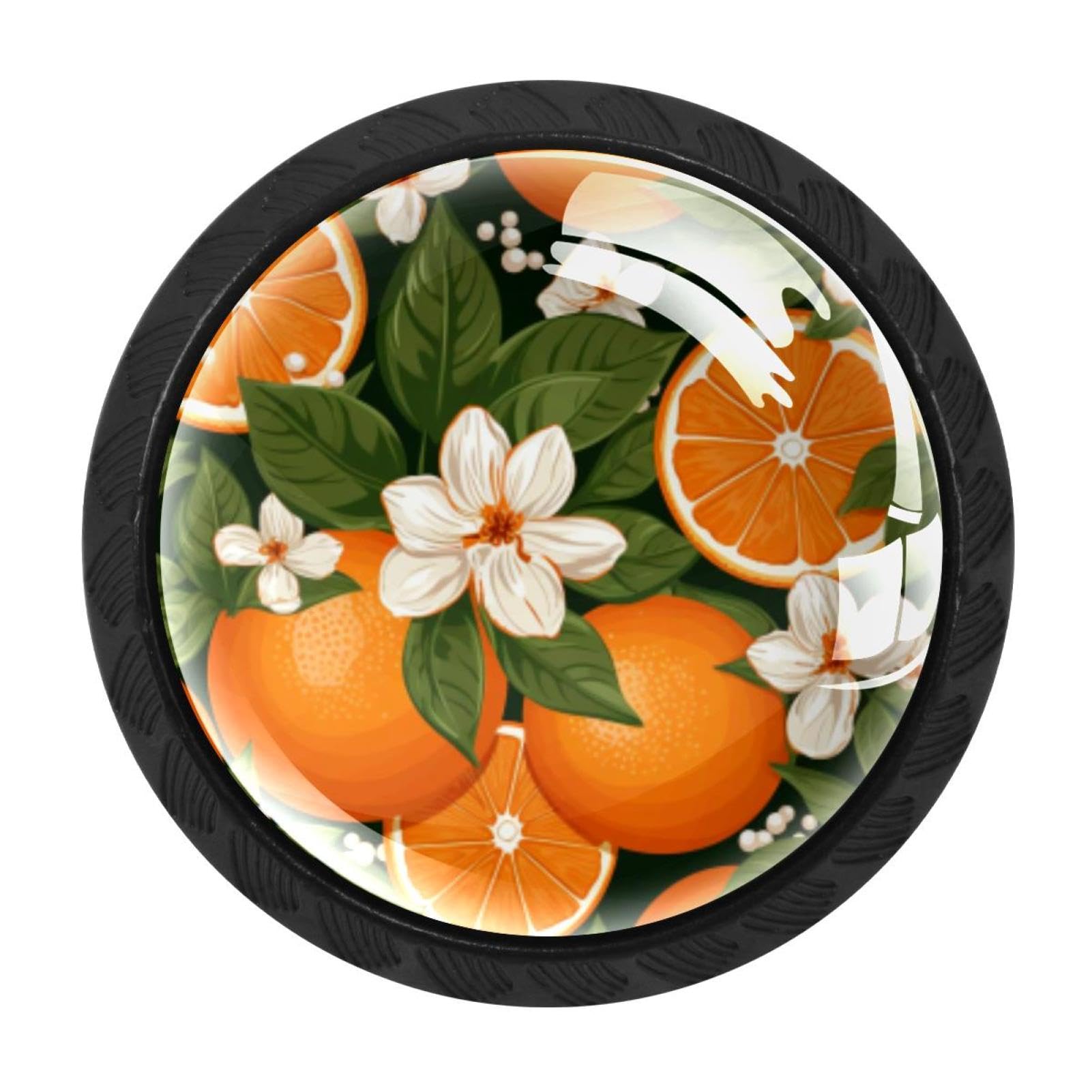 CHENZZZZ Orange Cabinet Knobs 4 Pieces Drawer Kitchen Cabinets Dresser Cupboard Wardrobe Unique Pulls Handles