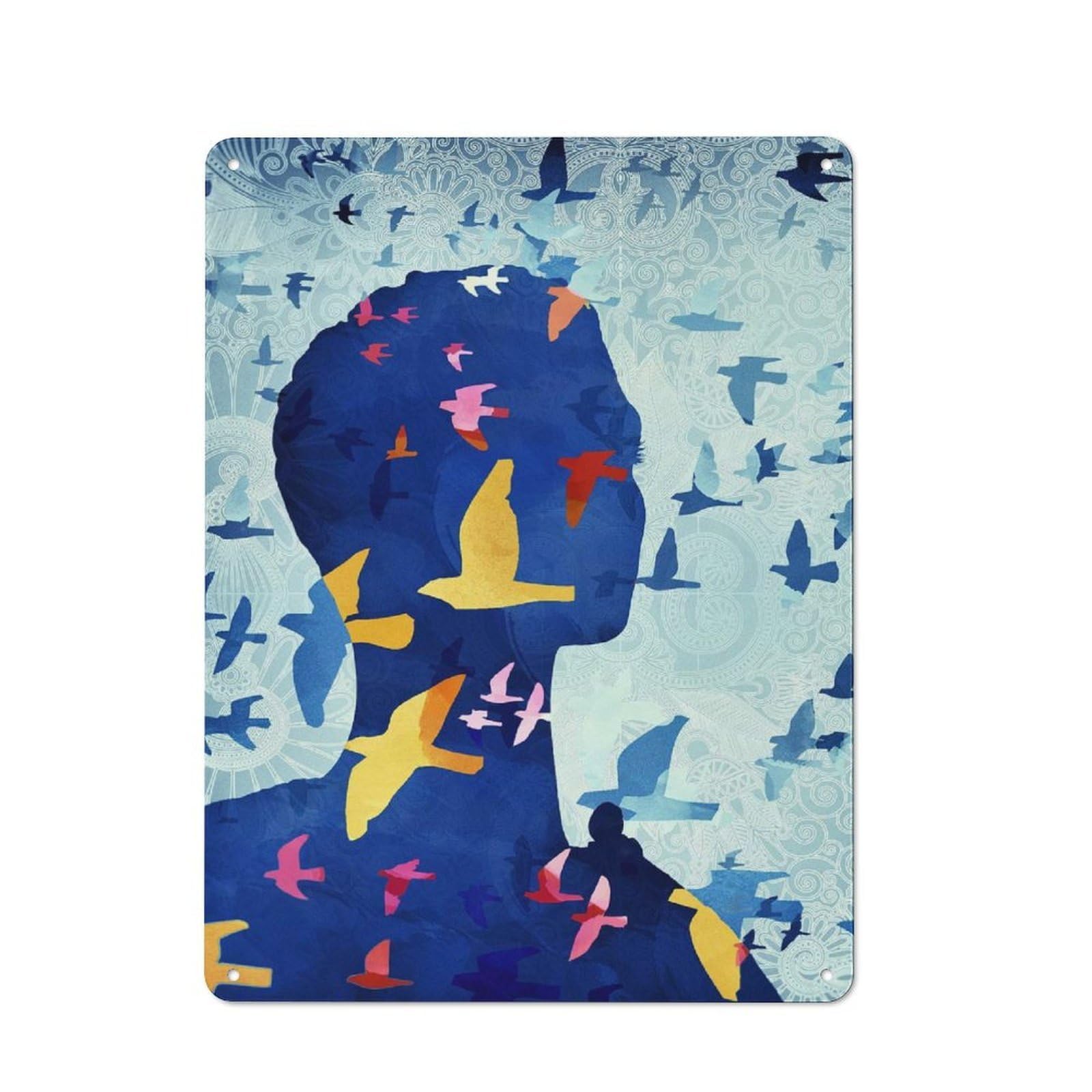Junmoney Style-21 Thought Retro-Style Tin Wall Plaque 40X30cm For Café Or Home Bar, For Themed Interiors In Cafés And Home Bars
