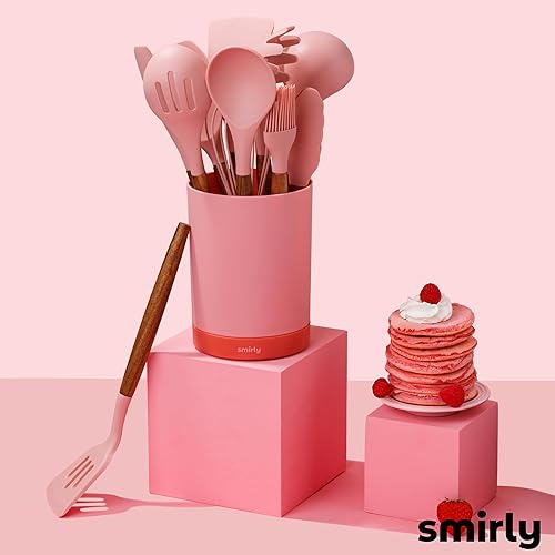 Vista 28 de Juego de utensilios de cocina de silicona y soporte: juego de utensilios de cocina, esenciales de cocina para el nuevo hogar y el primer Naranja