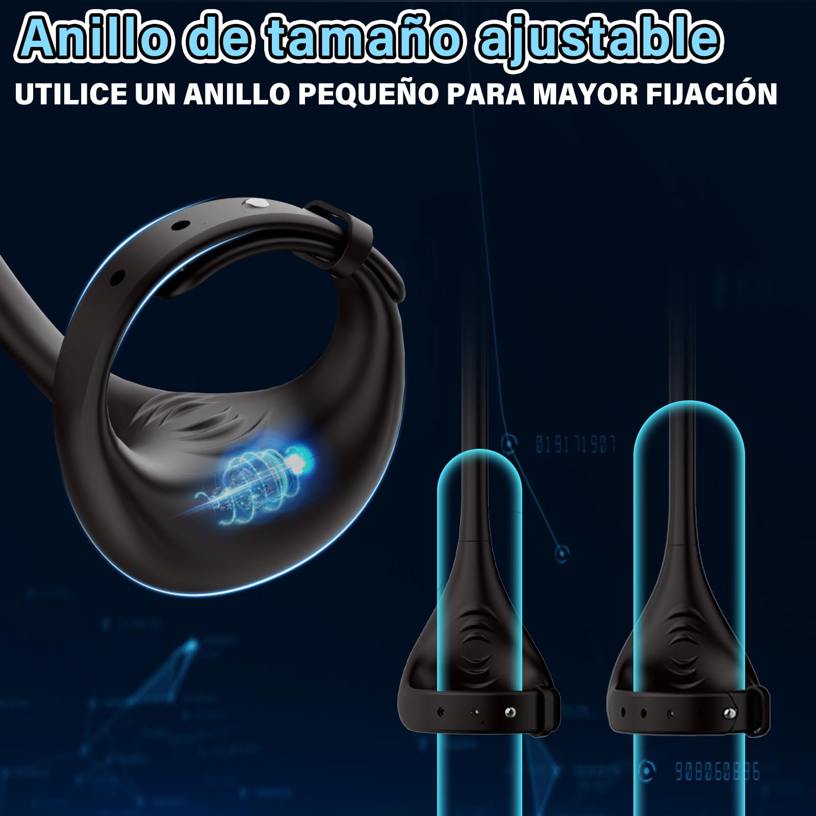 Juguetes Sexuales Hombres Anillo Vibradorador Pene - Plug Anal Consolador Sex Toys Eróticos para Sexo Pareja Adultos Vibrador Estimulador de Próstata con 10 Modos de Vibración, Gay Juguete Penis Ring