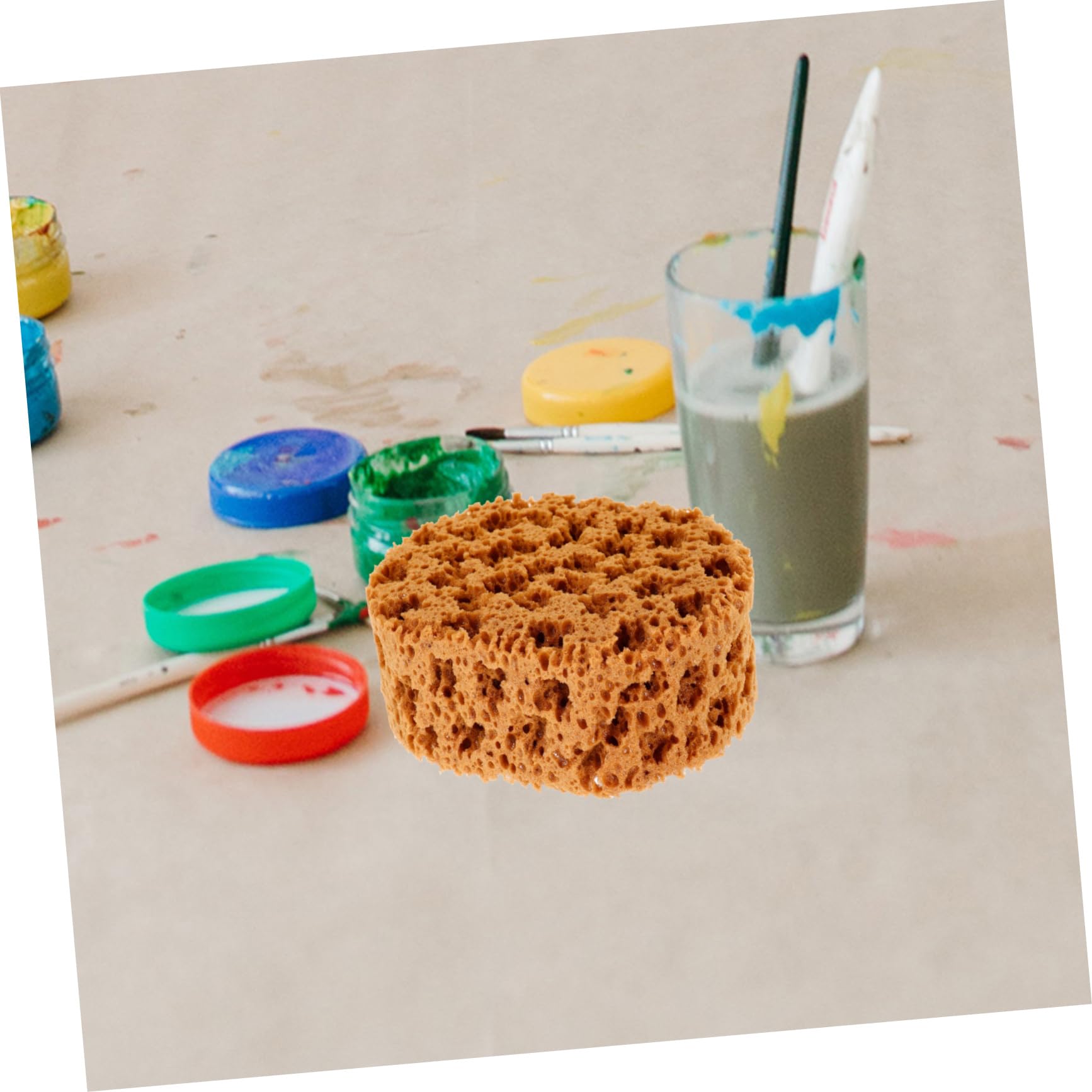 Operitacx Paint Sponge Brush Seaweed Cotton Art Tool Reusable for Dotting Printing and Decorative Projects Comfortable for Artists