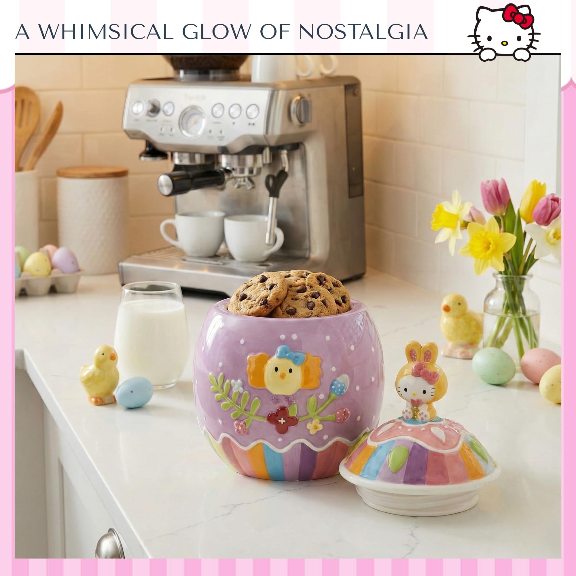 Amazon.com: Blue Sky Clayworks Hello Kitty Easter Egg Cookie Jar