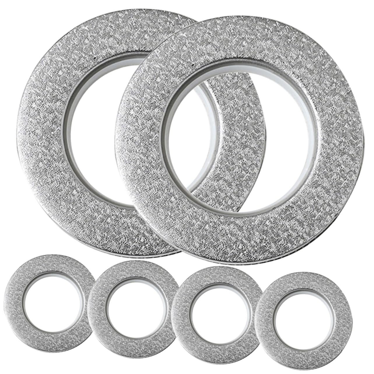 COSMEVIVI 6pcs Plastic Curtain Grommets for Drapery Noise Curtain Accessories Easy to Install for Home