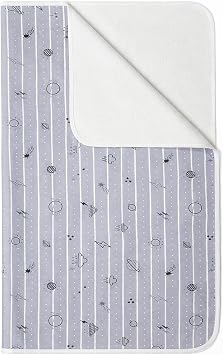 Baby Waterproof Bed Pad Washable Mattress Pad Reusable Underpads Bed Wetting Incontinence Cover for Baby Toddler Children and Adults-Gray Sky
