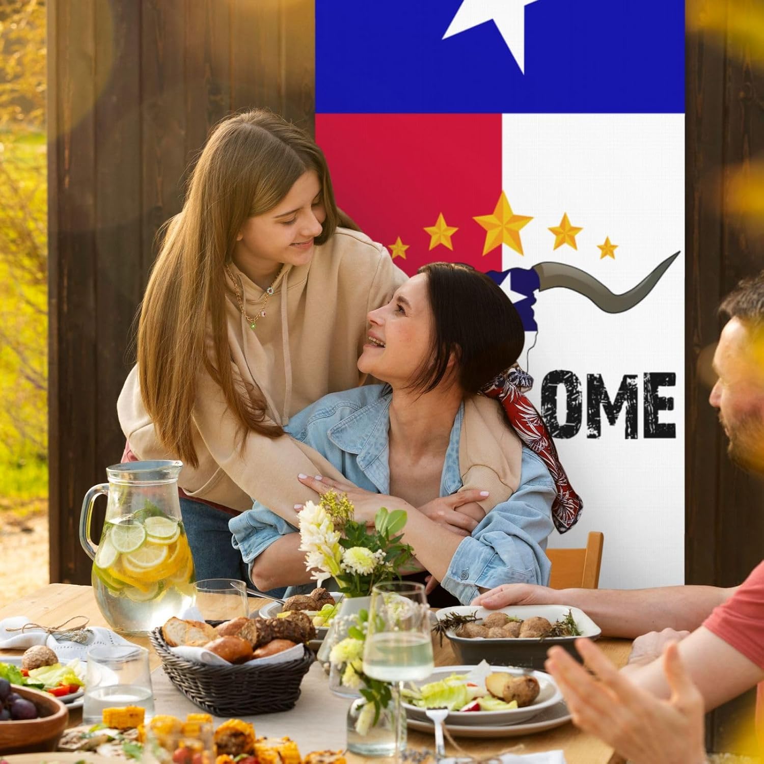 Welcome Texas Door Cover Banner Decoration Backdrop Porch Sign For Holiday Party Indoor Outdoor Decor One Size - Image 6