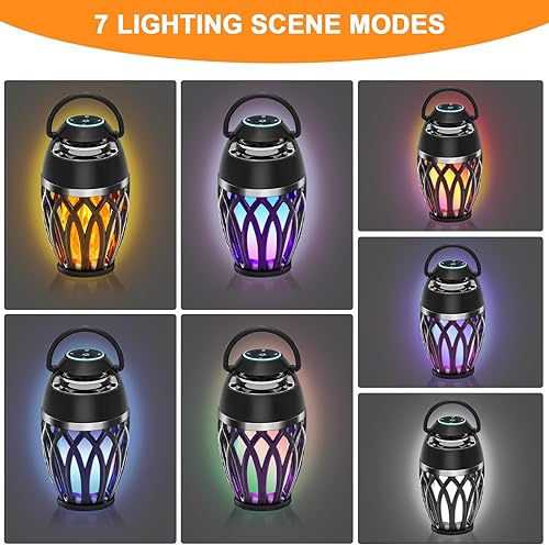 Miniatura 4 de Altavoces para exteriores con luces coloridas, regalos para hombre para cumpleaños, altavoz Bluetooth portátil, sonido estéreo HD, altavoz de