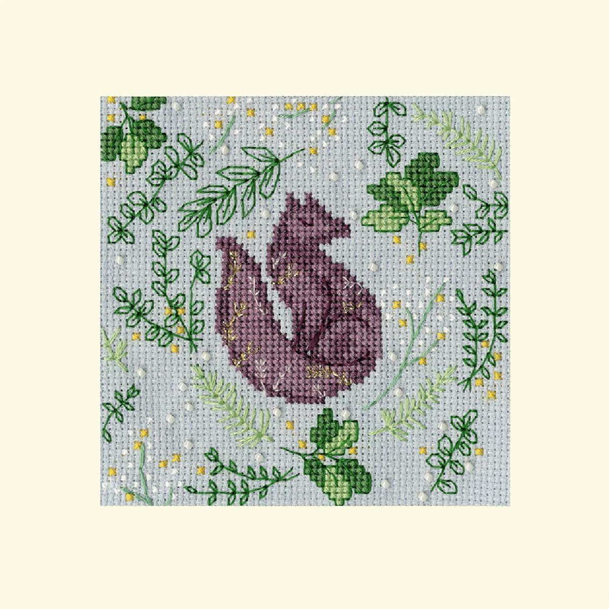 Bothy Threads Blue Cross Stitch Kit - Scandi Fox