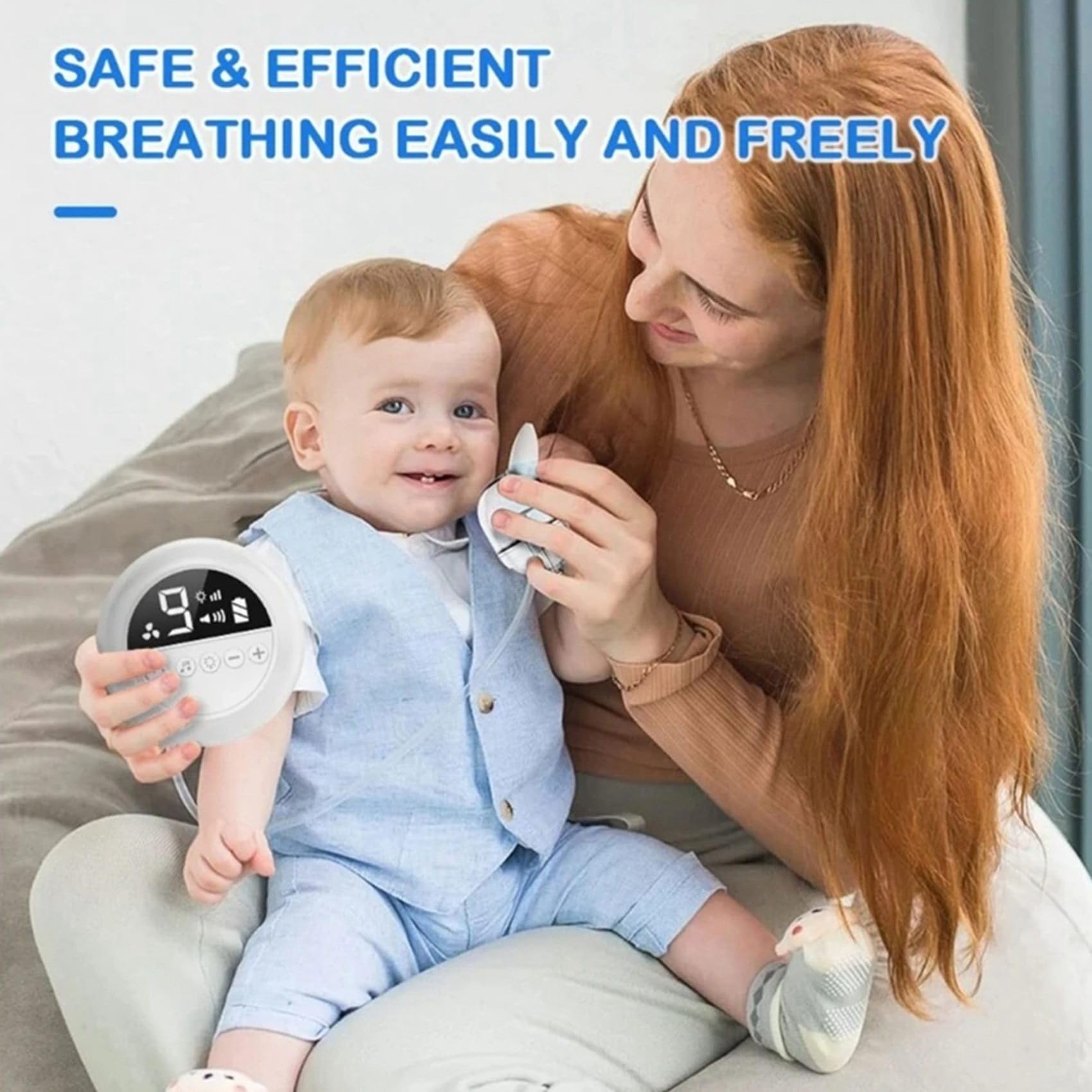 2X Limpiador de Nariz Eléctrico con Música y Brillo Suave, Potente Aspirador Nasal Eléctrico, Aspiradora Recargable para Bebés