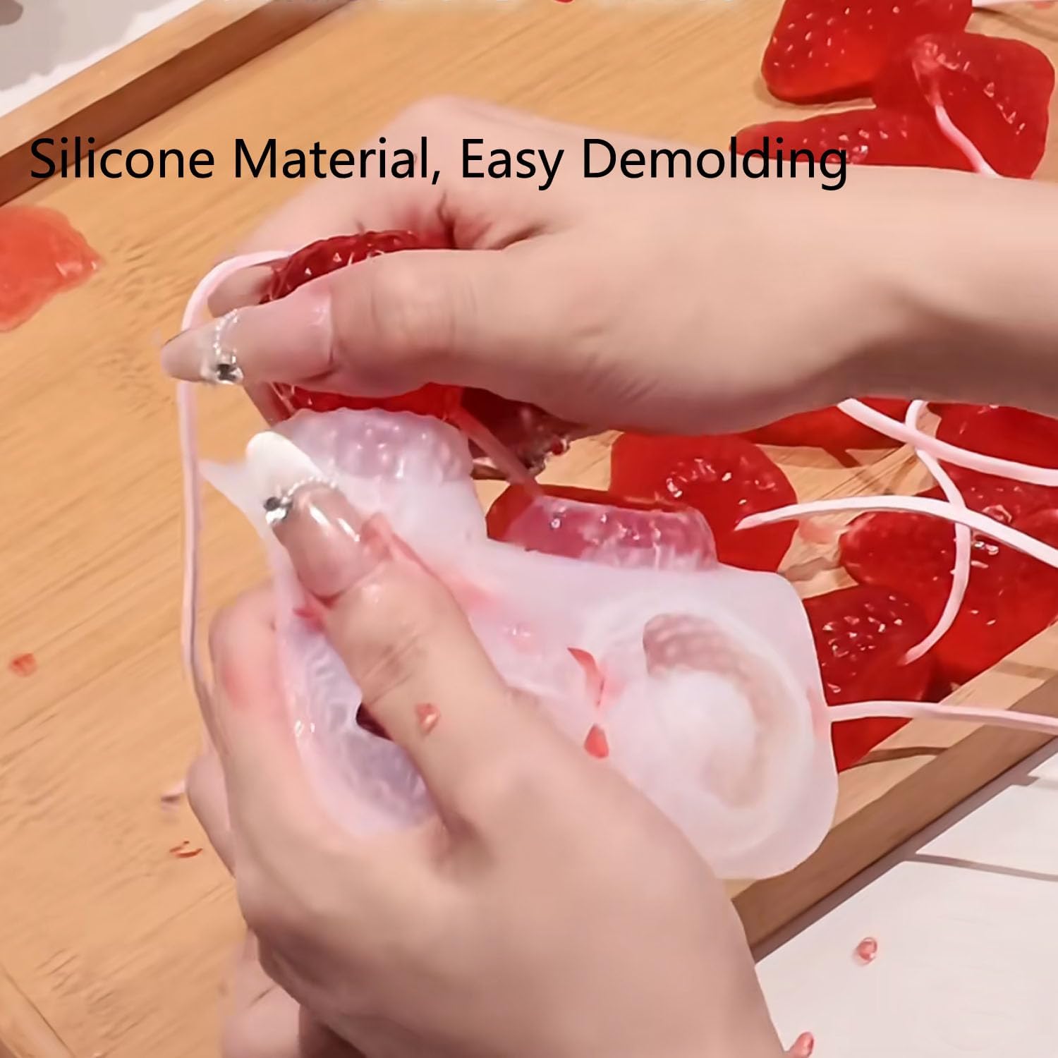 2pcs Large Strawberry Grape Soaps Mold Soap Making Kit for Soap Making Gift (Without Soaps)