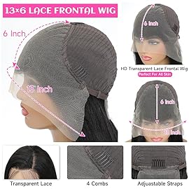 YUNXING 24 Inch Body Wave Lace Front Wigs Human Hair 13x6 HD Lace Front Wigs Human Hair 200% Density Glueless Wigs Human Hair Pre Plucked For Women Body Wave Frontal Wigs