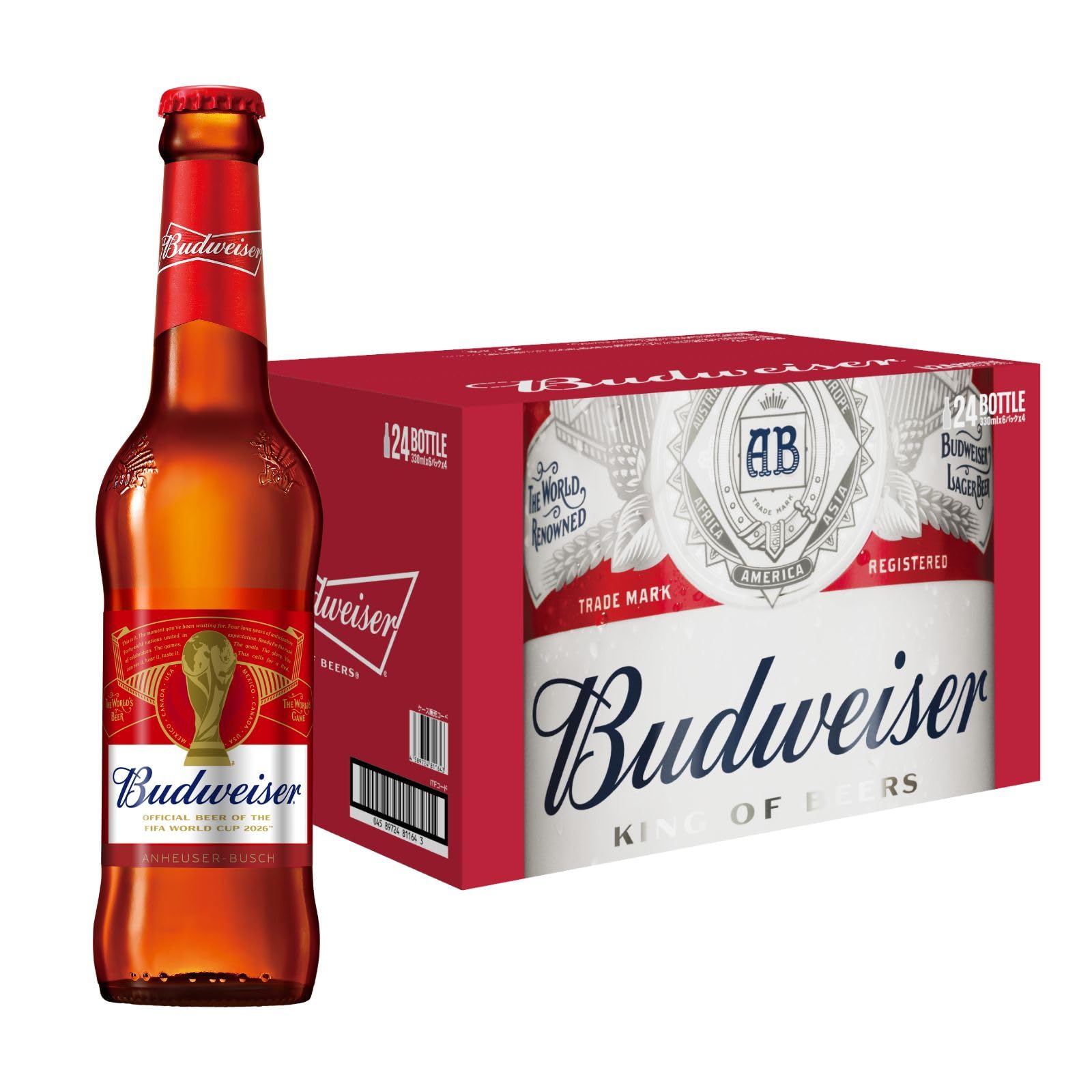 バドワイザー（Budweiser） ラガービール 330ml×24本