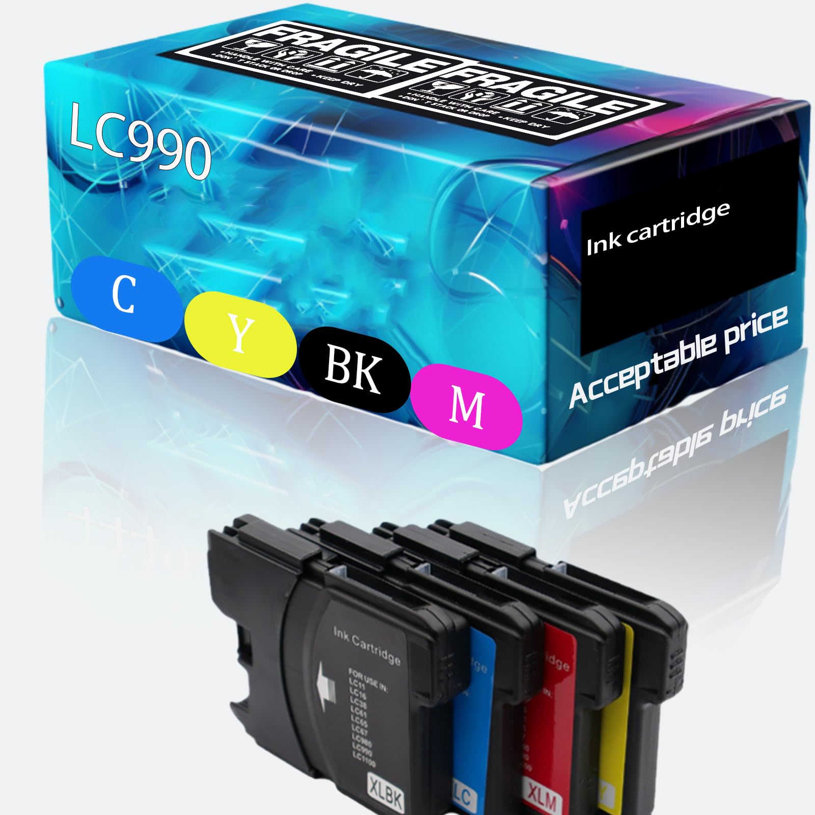 2 Cartouches D'encre Cyan Compatible Brother - Modèles MFC-250C, 255CW, 290C, 295CN - 12ml - Neuf