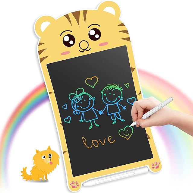 GUYUCOM LCD Writing Tablet, 8.5Inch Kids Drawing Pad and Doodle Board for Kids with Colorful and Brighter line, Great Educational Toys Gifts for 3 4 5 6 7 Year Old Boys Girls