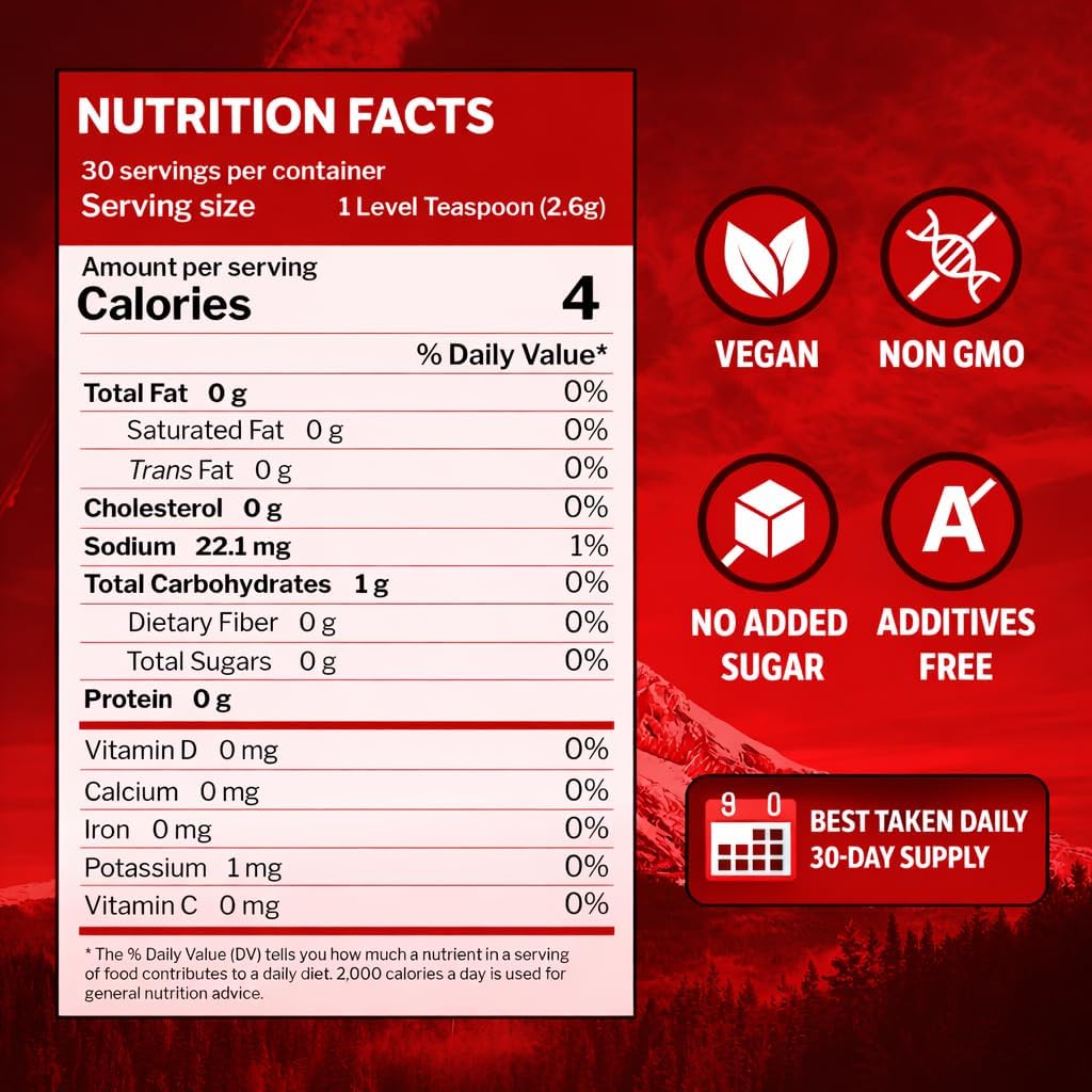 VitaSpinach Red Spinach Extract Nitric Oxide Booster Supports Blood Pressure & Flow, Energy Endurance Pre Workout Performance Boost Natural Superfood Supplement 30 Servings Vita Spinach