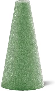 FloraCraft Styrofoam Cones 6"X3" Bulk-Green 48 per Package