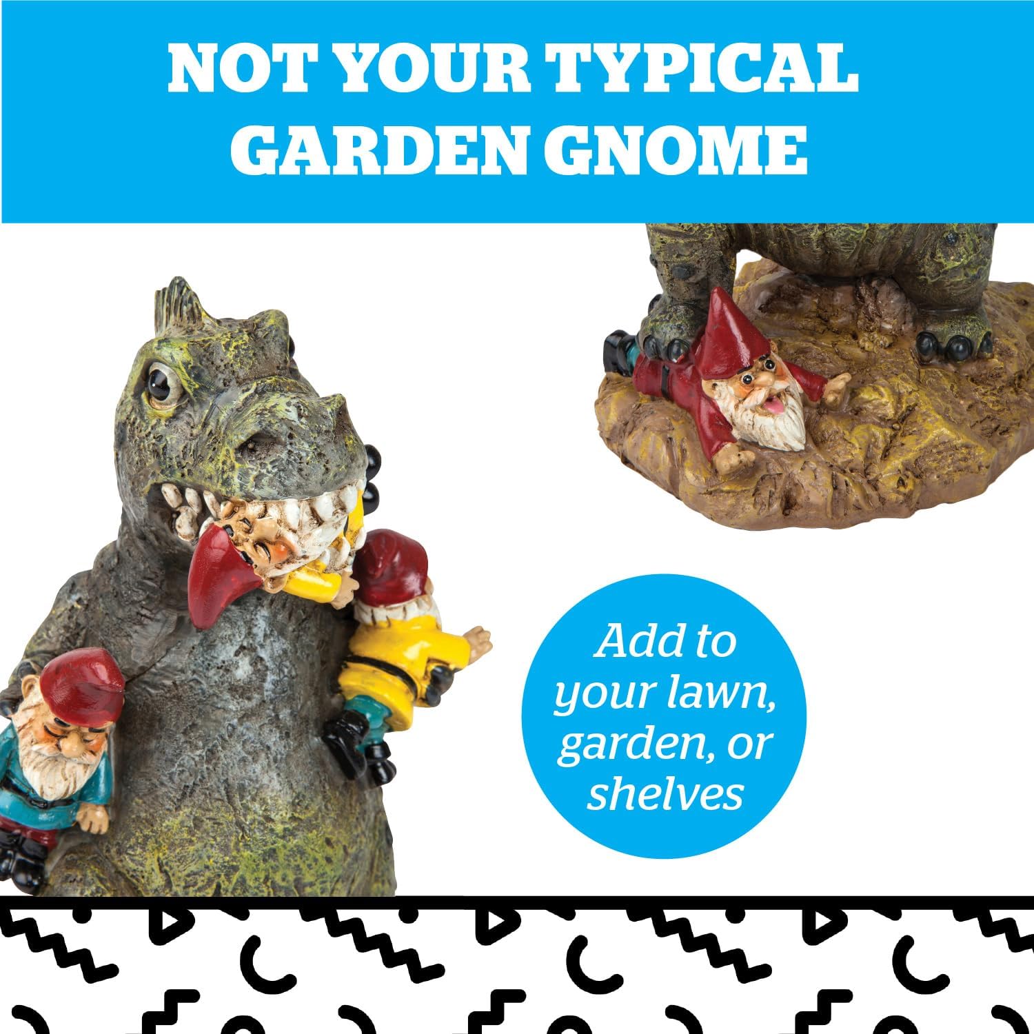 Godzilla Garden Gnome Statue, Outdoor Lawn & Yard Monster Figurine Sculpture Decorations, Funny Housewarming Gag Gift