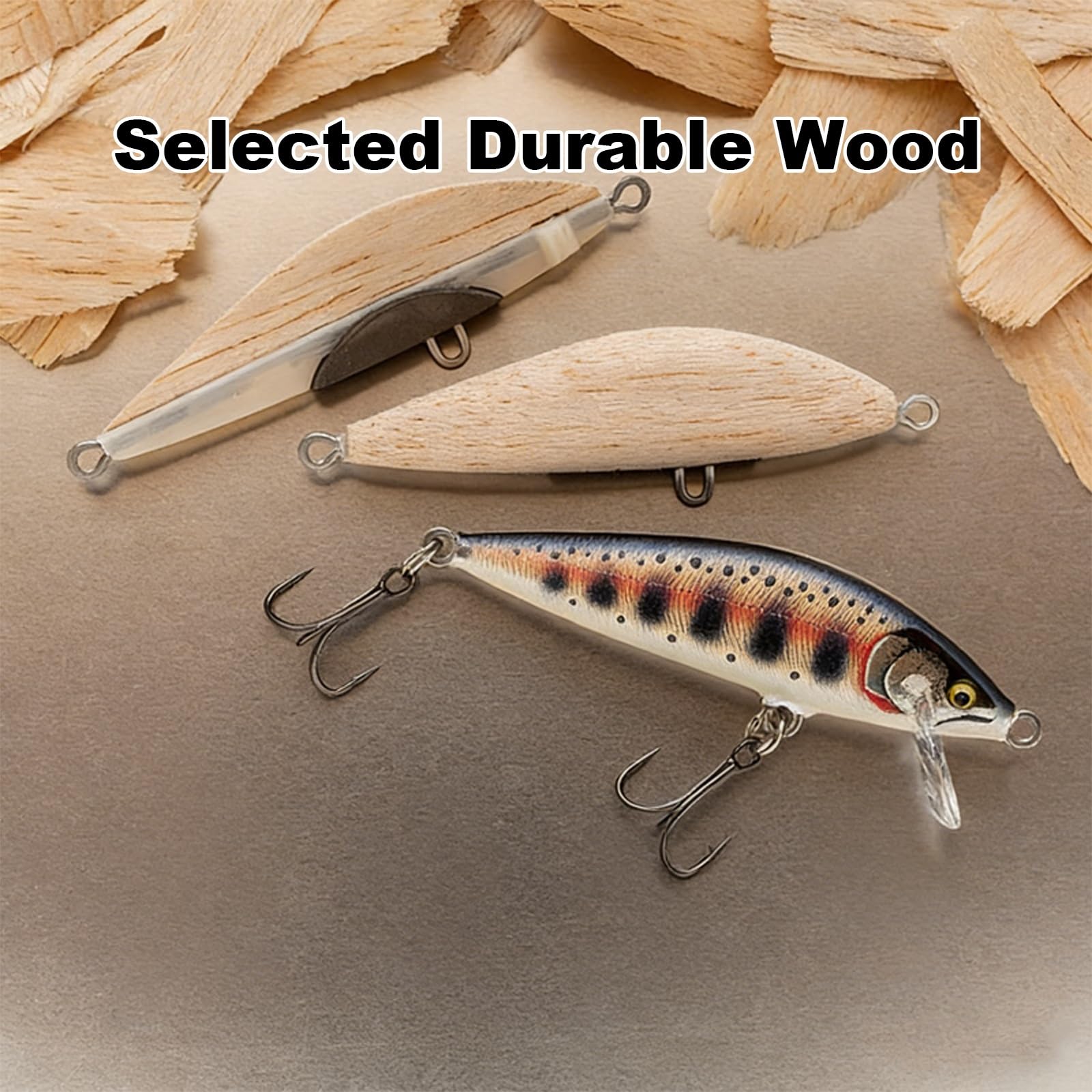 Leurre Dur À Lancer Long — Appât de Pêche en Bois de Qualité Supérieure, Adapté au Culter, au Poisson Mandarin, au Brochet, À La Tête de Serpent et À La Truite
