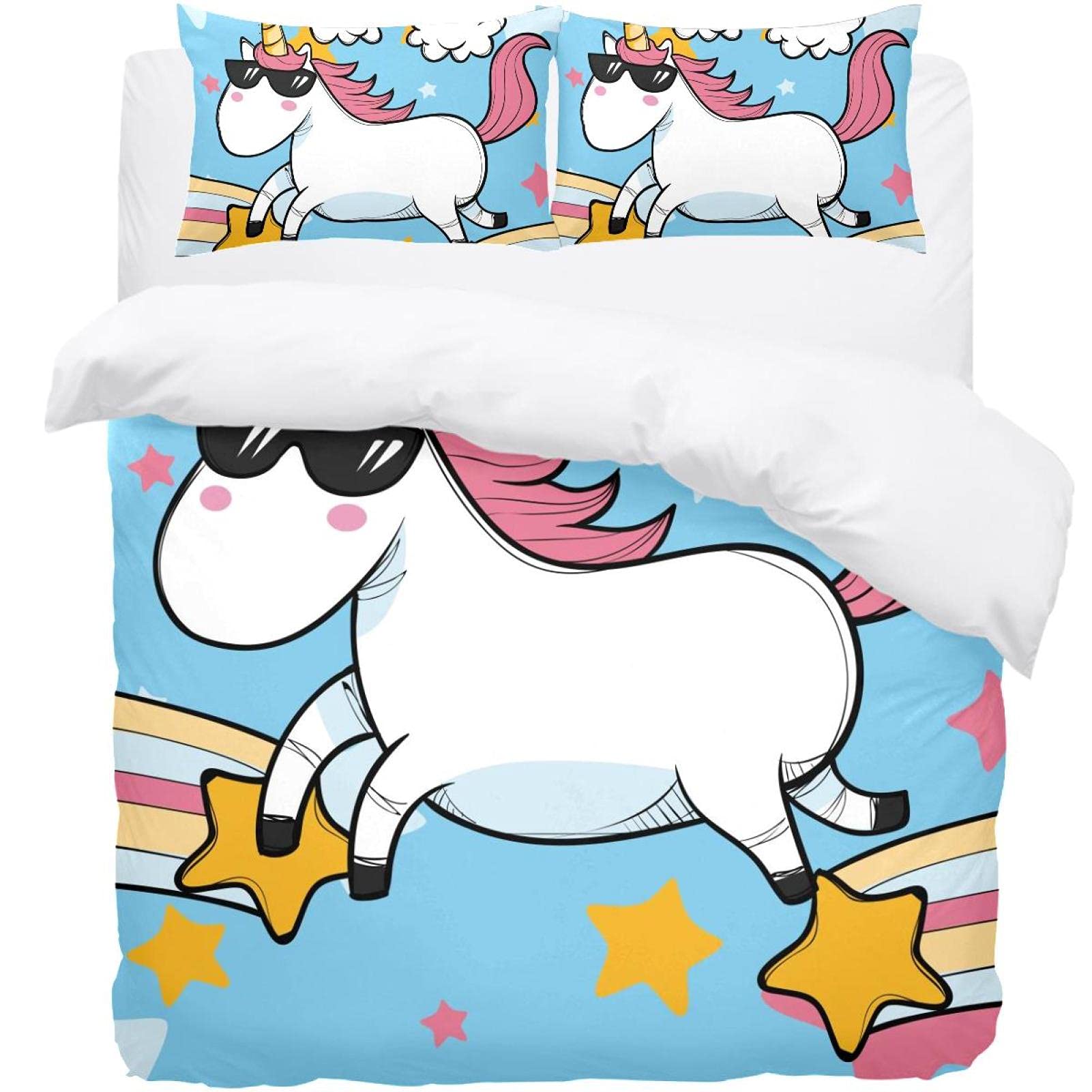 Housse de couette licorne grand lit pour éliminer les réveils tristes