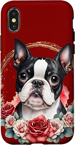 Miniatura 7 de Funda para iPhone 1212 Pro con diseño floral de Boston Terrier