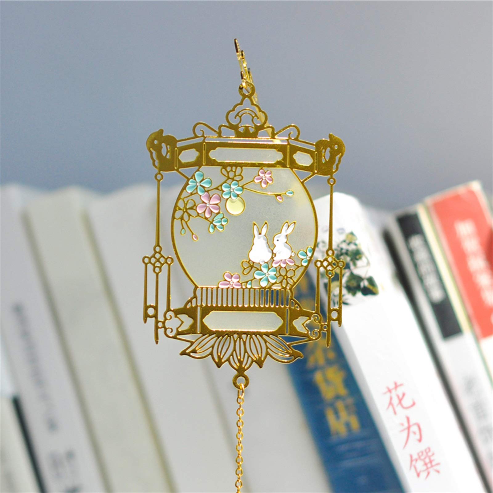 Lesezeichen Lesezeichen, Laterne Luminous Metallbookmark, kreative Weinlese-Lesezeichen, zum Lesen Lernen und Sammeln, leicht in Einer Karte oder Buch Put Buch Markierungen