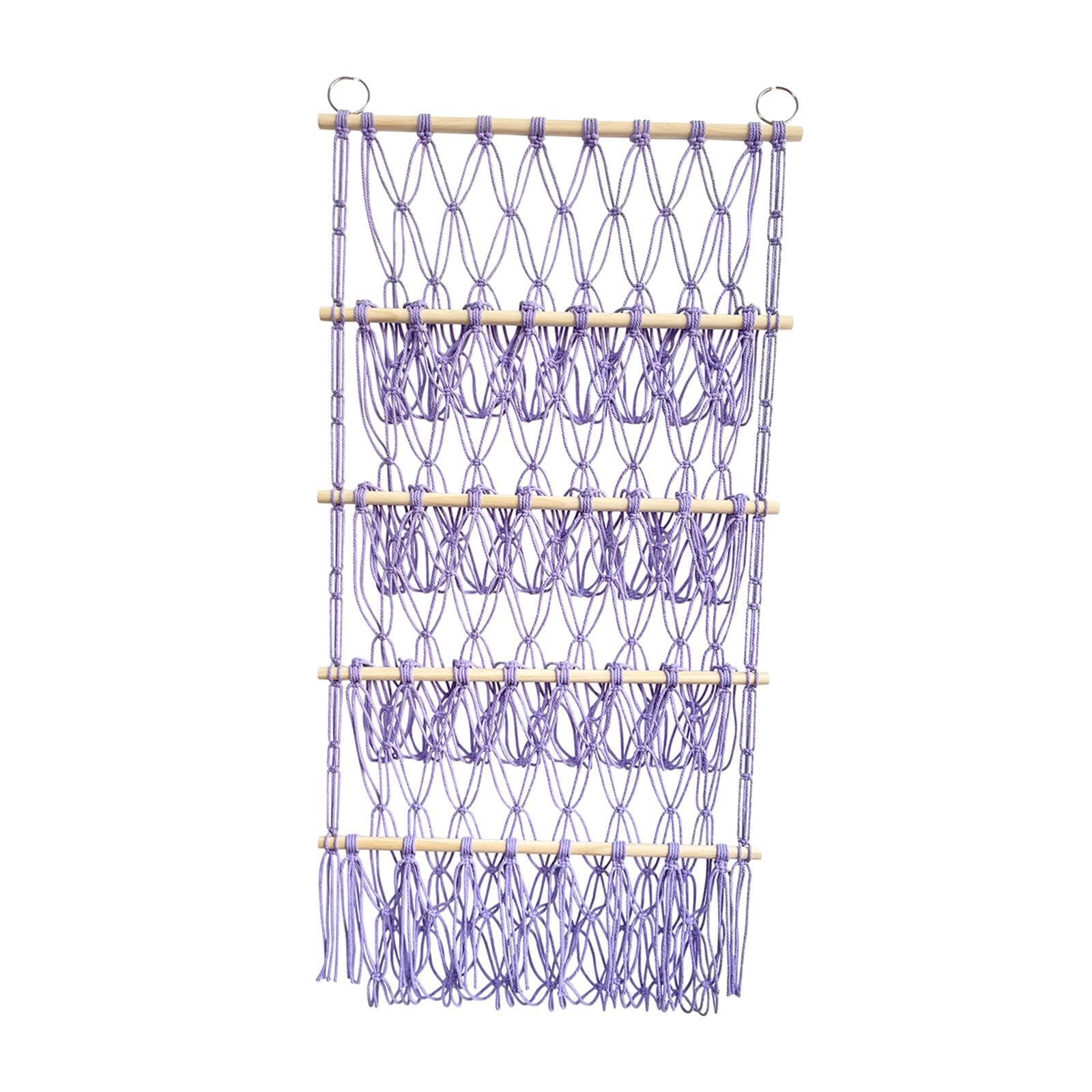 YIXANNX Durable Plush Toy Storage Net Exceptional Option For Organizing Small Items Creating Room Spaces Tidy Organizer For Children Plush Toy Storage Holder , Violet , 105x52cm