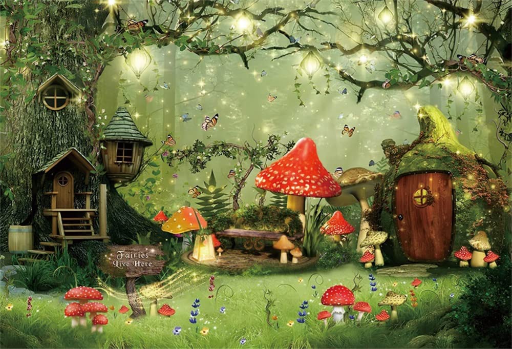 Ufeela Fotohintergrund – Frühlings-Wald Design 2,7x1,5 M, Perfekt Für Geburtstagsfeiern & Baby-Shooting