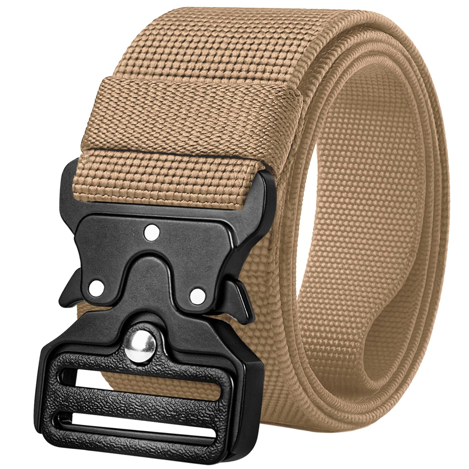 TECEUM Tactical Belt – Heavy-Duty &amp; Quick Release – Military, Work, Rigger, Duty &amp; Utility Belt for Men