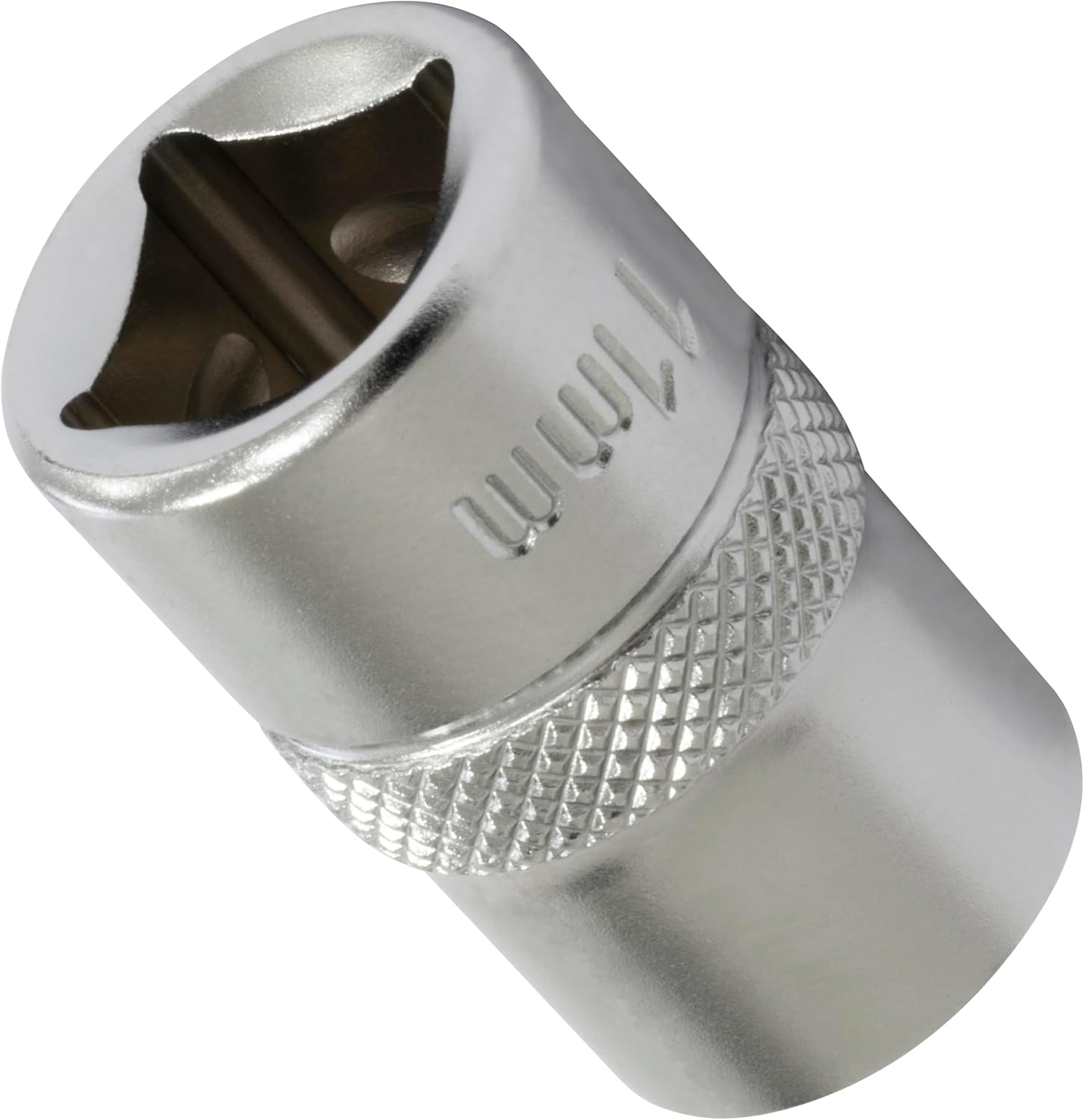 AERZETIX - C70885 - 3/8" short bit holder socket 11mm x 28mm body - ratchet wrench - with 6 sides hex socket - CR-V steel - silver color