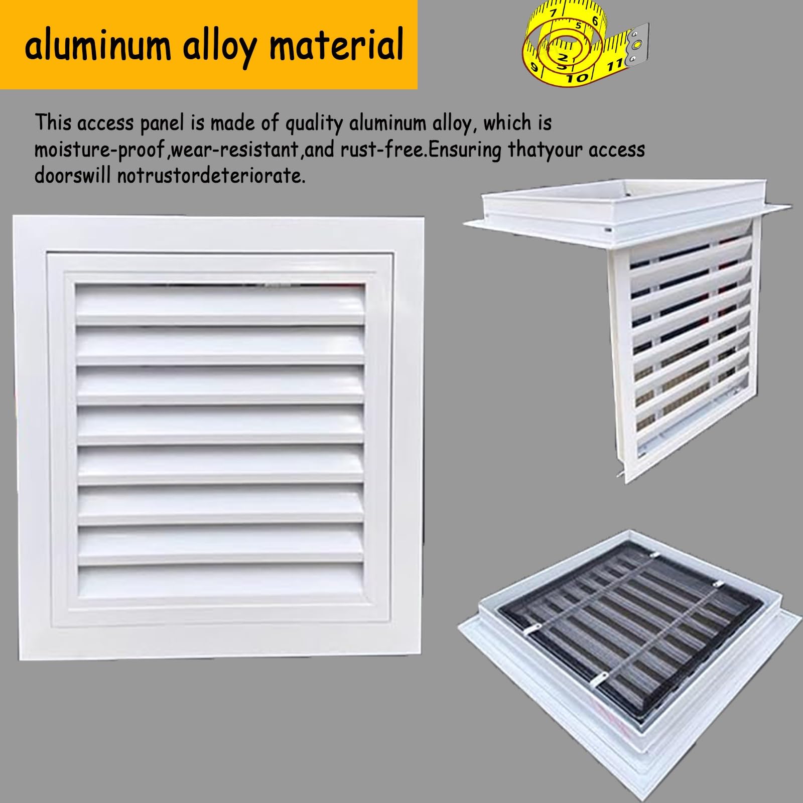 Cubierta de ventilación de retorno de aluminio blanco de 14 x 38 pulgadas para pared/techo, rejilla de entrada de aire frío HVAC con cara/puerta extraíble, flujo de aire eficiente y fácil instalación