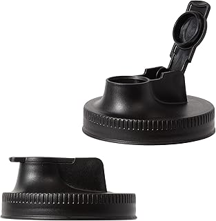 82685 Black Wide Mouth Mason Jar Spout Lids, Set of 2