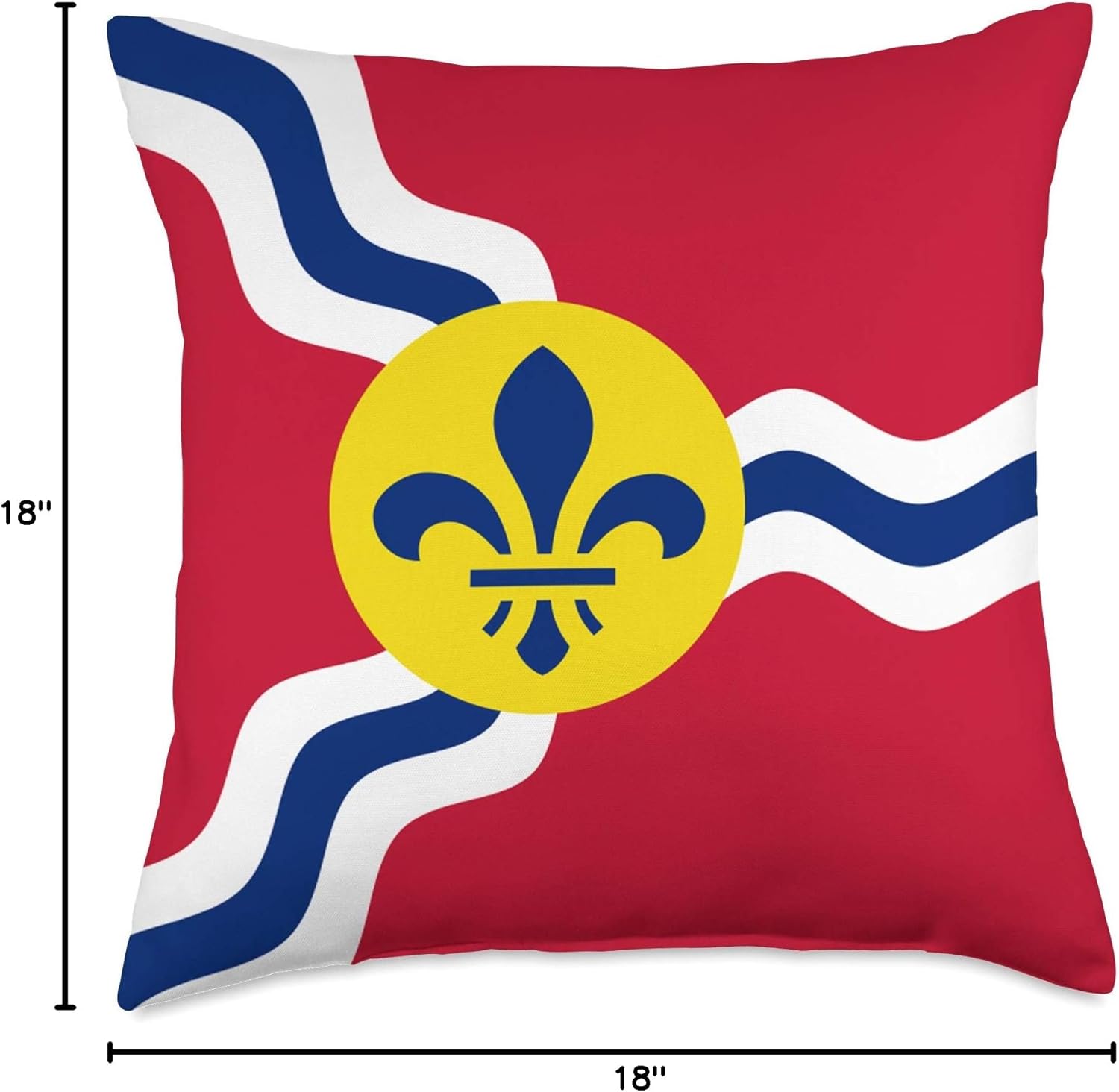 St. Louis Flag Missouri STL Flag Throw Pillow