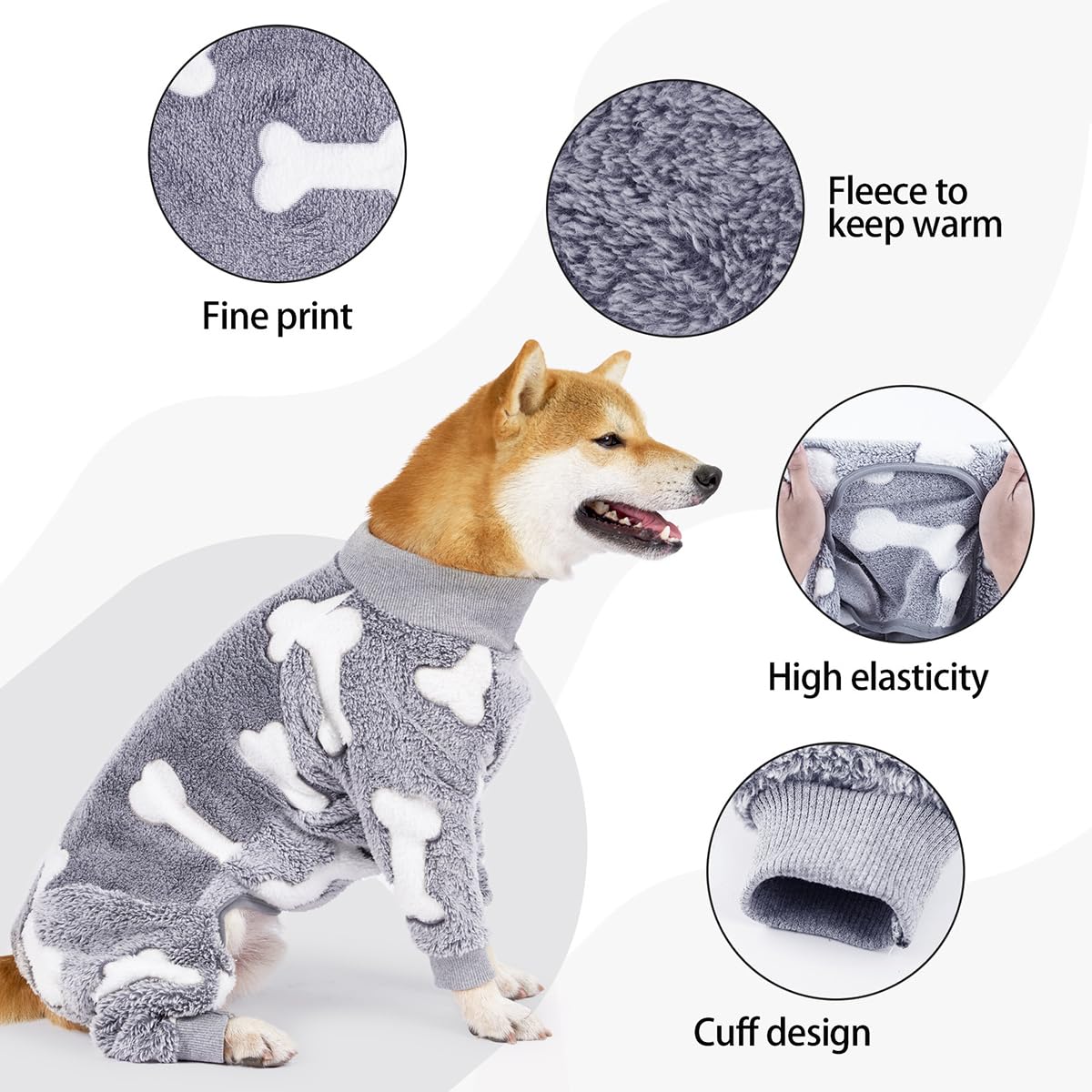 Hunde-Fleecepullover Mit Rollkragen – Warm, Langärmelig Für Kleine & Mittelgroße Hunde