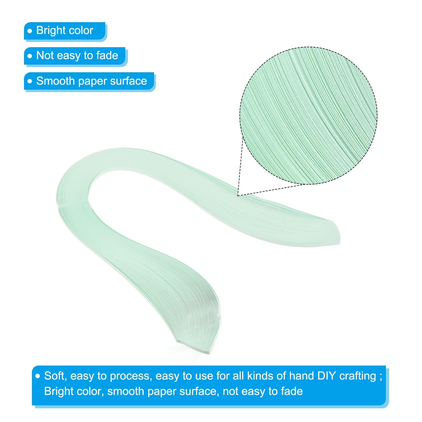 PATIKIL 240pcs Quilling Strips Paper, 3mm x 39cm Origami Paper Quilling Kits for Adults Beginner Art DIY Craft Christmas Mint Green - Image 3