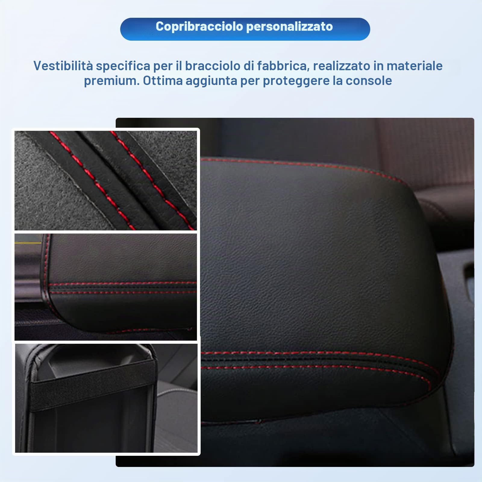 CDEFG Compatibile con VW Golf 7 7.5 MK7 GTI GTD GTE Copertura per Bracciolo Coperchio di Protezione della Scatola per Parti Console Centrale Guscio decorativo del bracciolo Accessori per Auto