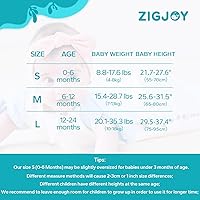 Vista 6 de ZIGJOY Saco de dormir para bebé, manta 100% algodón, sin mangas, saco de dormir de 0.5 TOG, saco de dormir suave para bebés de 0 a 6 meses, recién